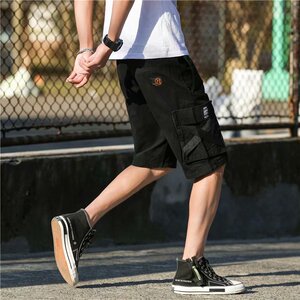 K339/P32男士夏季短裤男韩版潮休闲裤工装宽松大码五分裤沙滩裤图片