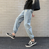 大货主推同款雏菊九分牛仔裤cec中性男女宽松直筒小脚裤NB108-P30，女装牛仔裤，星座1703A