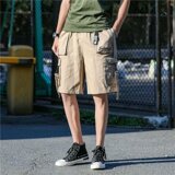 夏装宽松短裤沙滩裤潮流大口袋工装裤男休闲裤五分裤短裤K338-P35，男装休闲裤，星座1703A