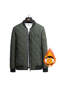 冬季韩版男士加绒加厚修身立领棉衣外套潮流棉服1831-P50/加绒P60图片