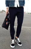 18新款运动裤男宽松原宿bf显瘦休闲哈伦裤百搭春季九分裤K105，男装休闲裤，星座1703A