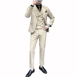 长期款 到6XL 双开叉西服套装宴会礼服 男西装三件套 SJT41-P280图片