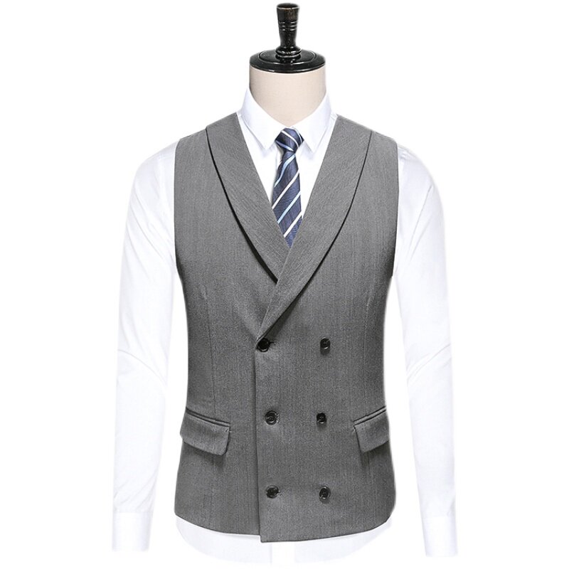 秋新款双开叉西服套装礼服商务休闲男西装三件套灰A41-P280,男装西服套装,电商D326B（原电商D310-1）