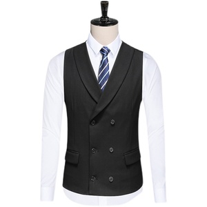 秋新款双开叉西服套装礼服  戗驳领男西装三件套黑  A41-P280图片