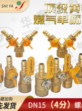 世亚4分内外丝插口铜单双嘴气阀