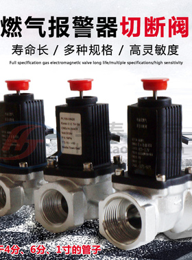 46分1寸燃气报警器联动切断阀 家用紧急切断阀DN1520控制开关