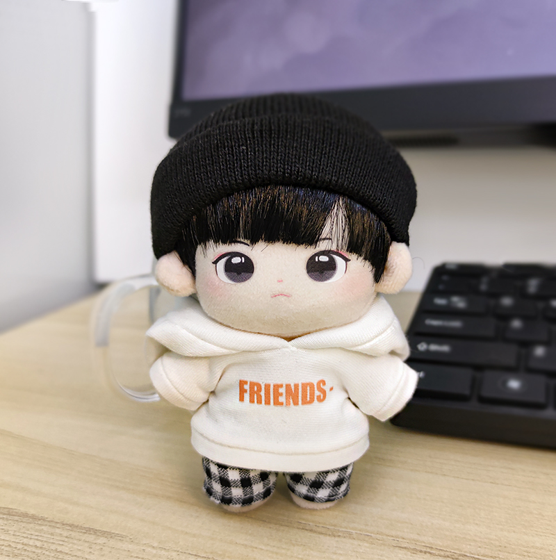 10cm棉花娃娃字母卫衣娃衣