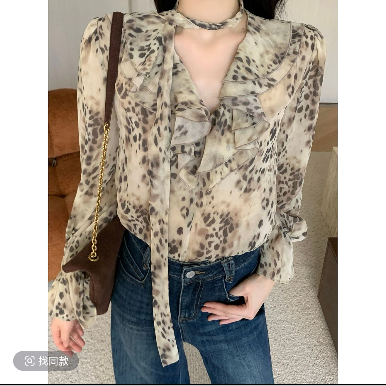白色v领飘带衬衫女装夏季薄款设计感小众中长款上衣