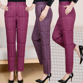 奶奶特体羽绒棉棉裤 高腰深裆内穿保暖裤 女妈妈加肥大码 中老年棉裤