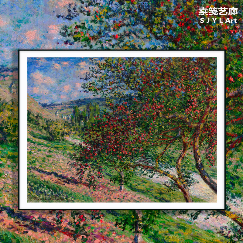 克洛德莫奈苹果树印象派装饰画