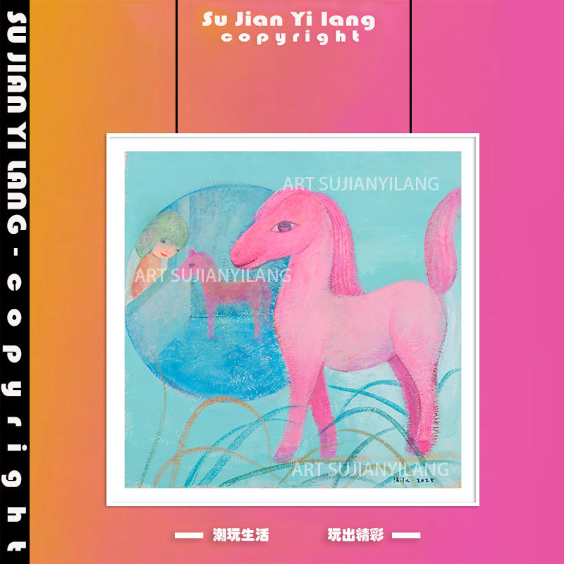 现代简约客厅装饰画艺术签名版画
