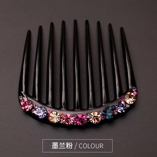PC材质满钻网红盘发插梳发饰韩国