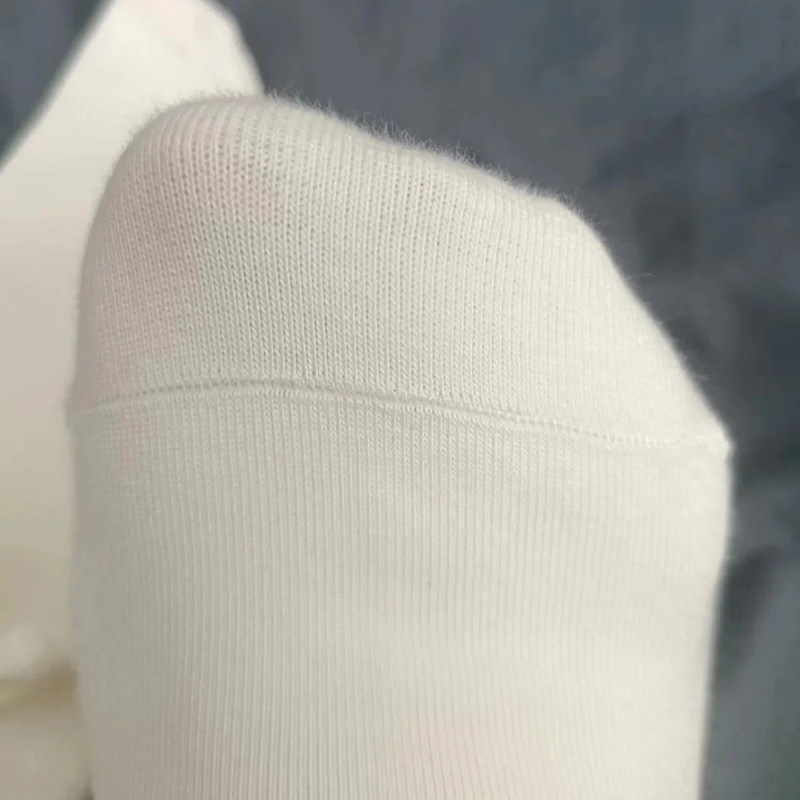 白色袜子女纯棉中筒袜春夏纯色黑色无骨松口月子袜长袜长筒堆堆袜 - 实物图