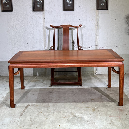 烫蜡工艺画案花梨大果紫檀办公桌