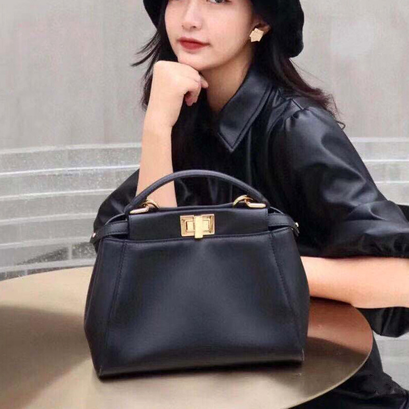 欧美新款羊皮小猫包女士风琴包peekaboo手提包单肩小方包斜挎女包