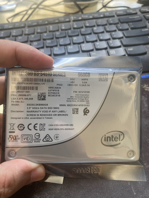 英特尔S4510 960G企业级固态硬盘 SATA接口 TLC颗粒 SSDSC2KB960G