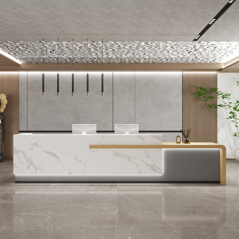 简约公司前台接待台酒店收银吧台