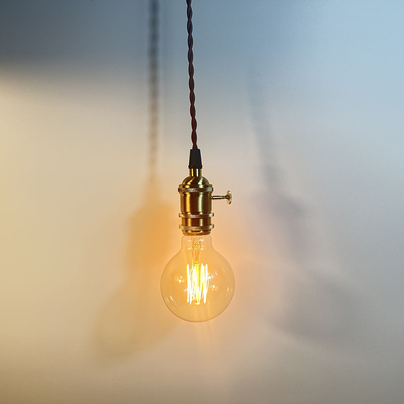 爱迪生全铜复古铜E27螺口灯头
