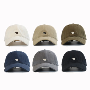 软顶北极熊鸭舌帽男款 棒球帽女款 显脸小防晒帽子 美式 日系2026新款