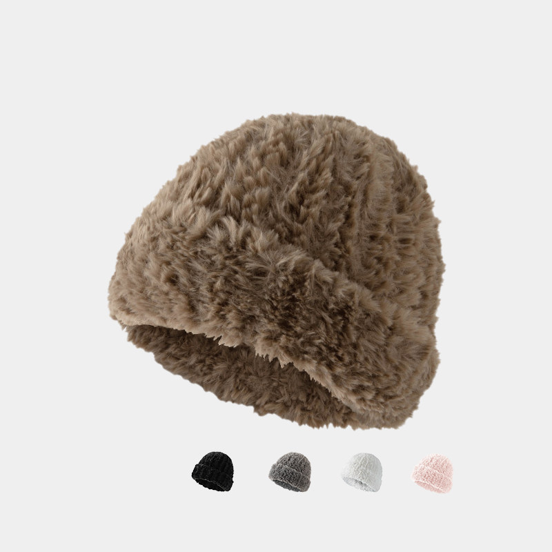 大头围毛绒帽女冬季加绒加厚东北防寒帽保暖护耳显脸小宽松针织帽,服饰配件/皮带/帽子/围巾,帽子,淘宝优惠券,粉丝福利购,淘宝优惠卷