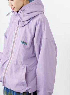 freaks store25新款宽松连帽中长款加厚保暖外套两面穿风衣夹克