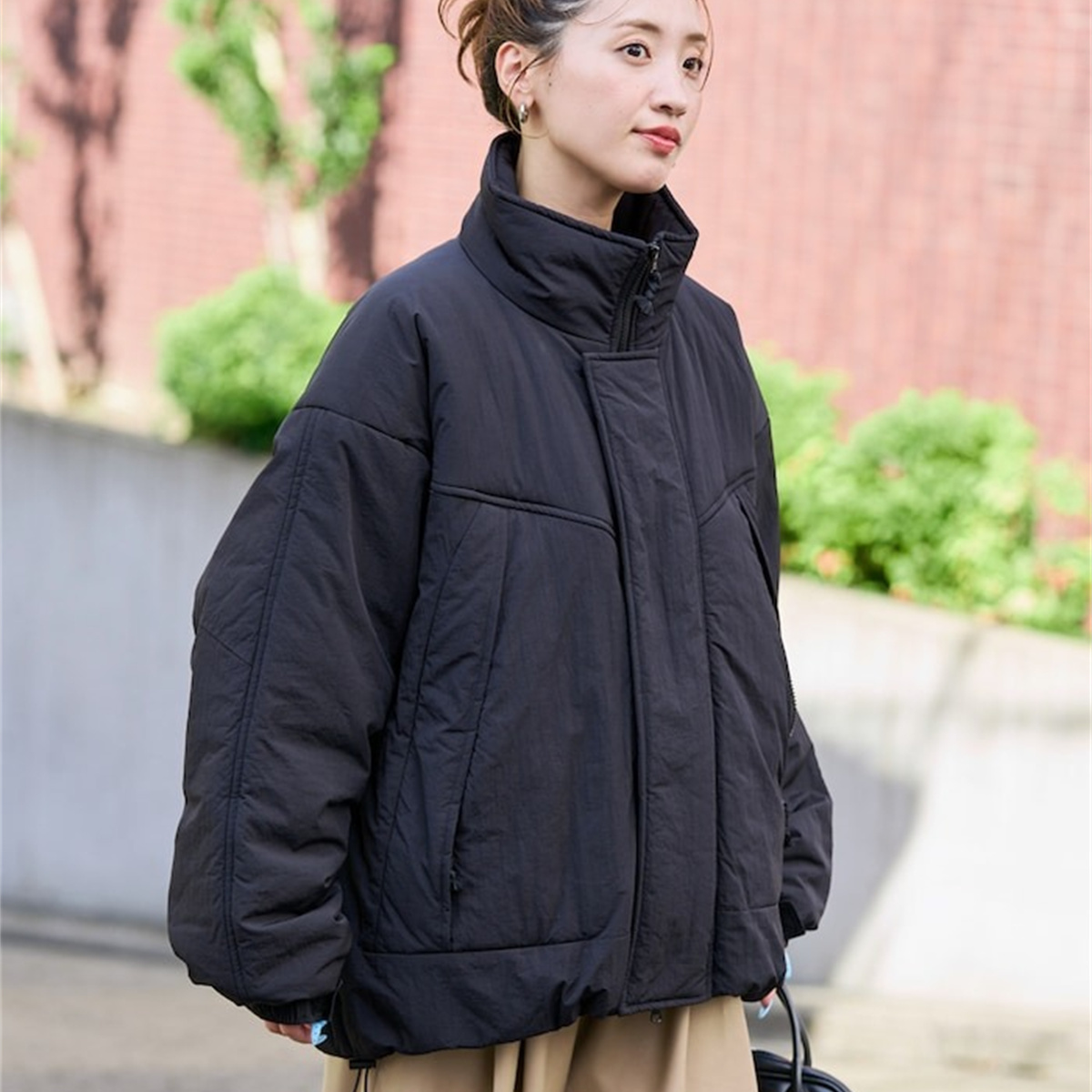 fs新雪丽oversize休闲军事风棉服