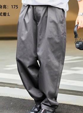 freaks store25春夏新款宽松廓形简约休闲锥形气球裤百搭长裤涤棉