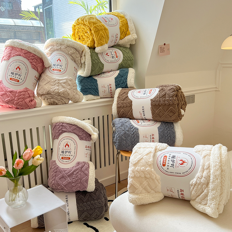 2025新款塔芙绒毛毯珊瑚绒毯子午睡毯办公室盖毯加绒沙发毯空调毯