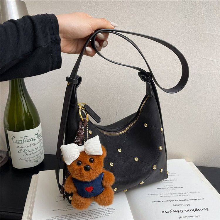 韩系大容量斜挎包女学生装书手提包单肩包大容量购物袋通勤腋下包