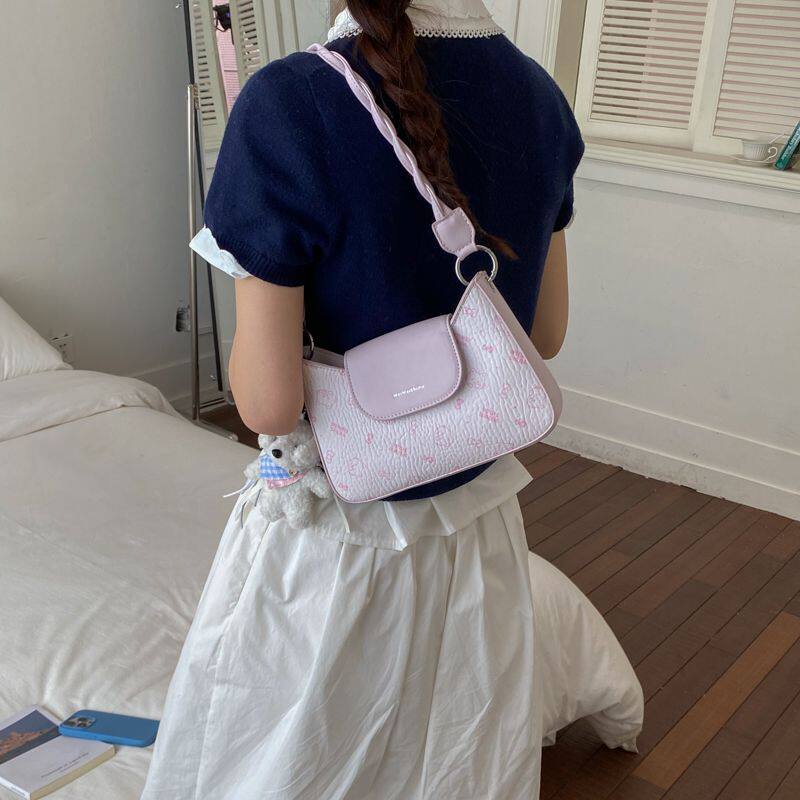 银色手提包包女式2026设计师款同款秋冬轻奢小众高级感腋下饺子包