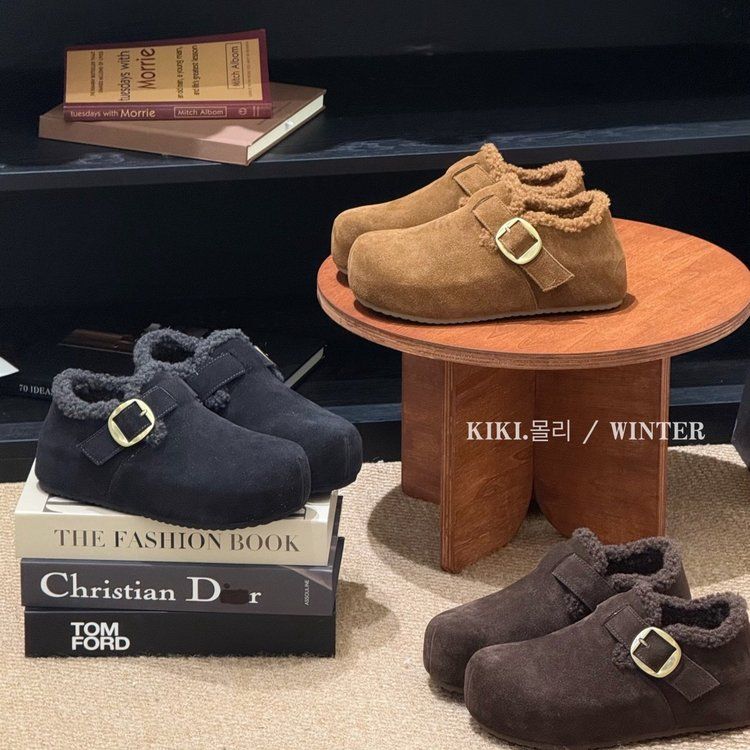 平底勃肯鞋女2025春秋新款软底复古懒人豆豆鞋休闲百搭博肯鞋