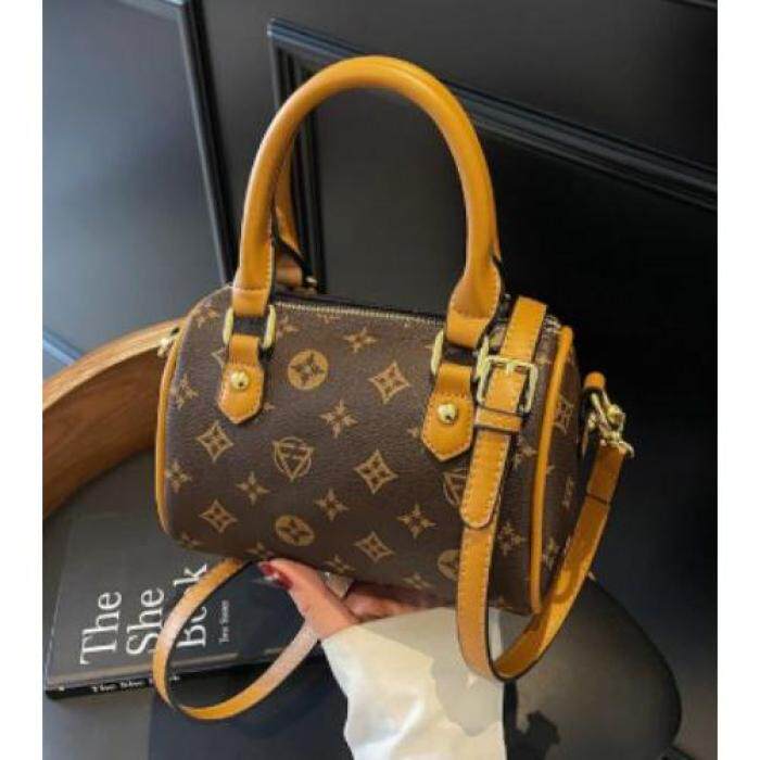 2026新款经典老花时尚百搭波士顿枕头包单肩手提包女士斜挎小包包