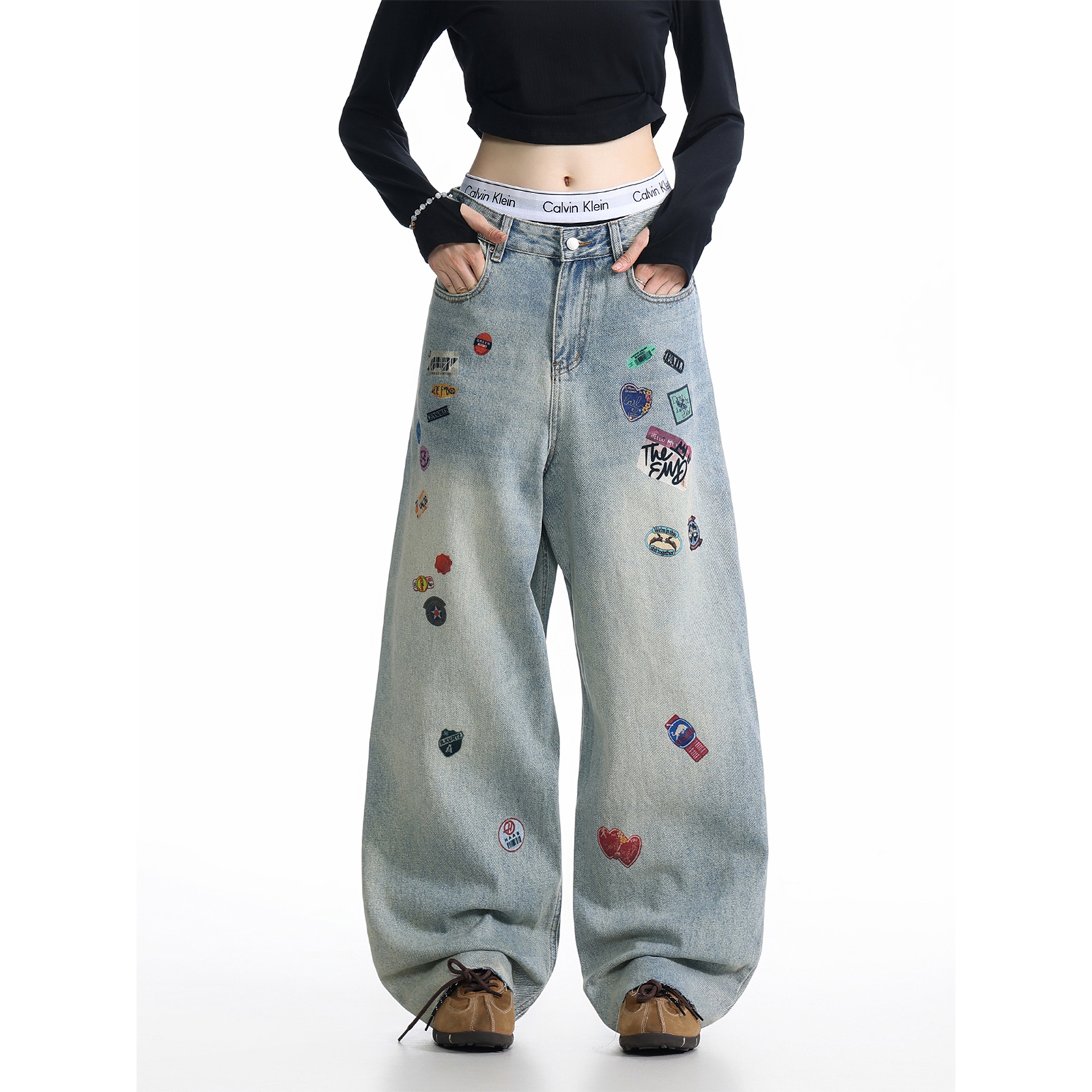 男女潮牌设计感小众裤子情侣潮