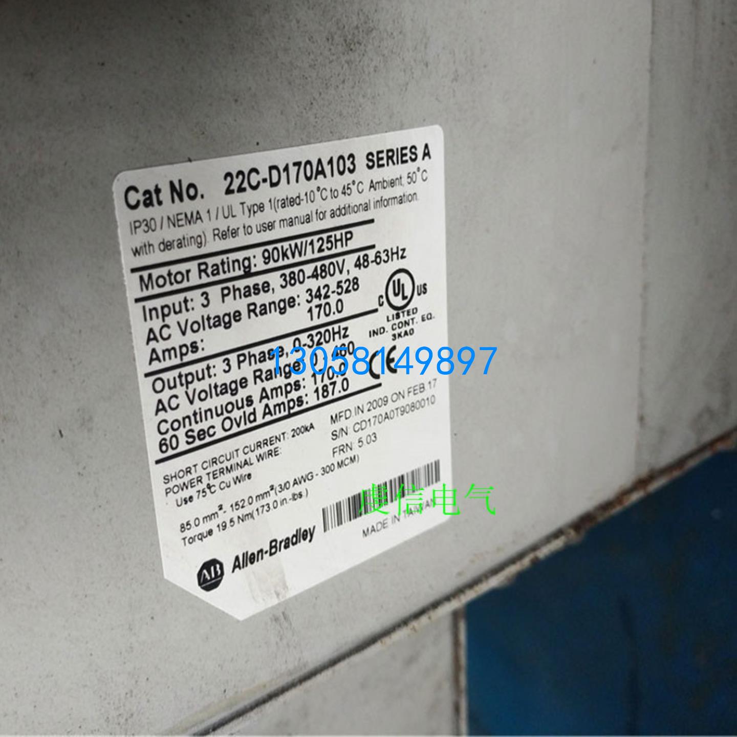 22F-D018N114  AB 变频器 罗克韦尔处理器 22FD018N114正品全新
