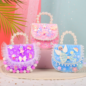 儿童diy手工粘贴可爱手拎斜挎背包女孩六一节假日玩具礼物 材料包