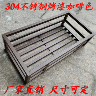 304不锈钢咖色室外阳台花盆架栏杆悬挂多肉吊兰客厅订墙壁挂花架