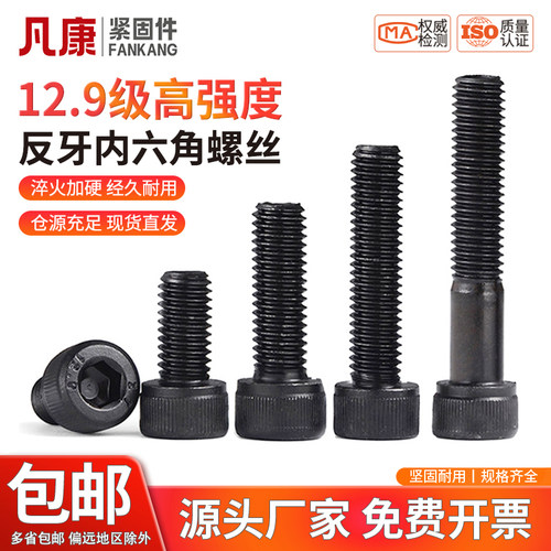 反牙内六角12.9级高强度反丝