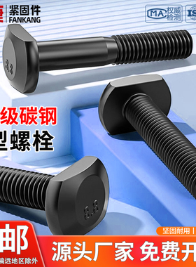 T型螺丝8.8级发黑t形螺杆高强度T型压板螺栓M6M8M10M12M14M16 M36