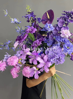 仿真装饰花轻奢高级感复古蝴蝶兰