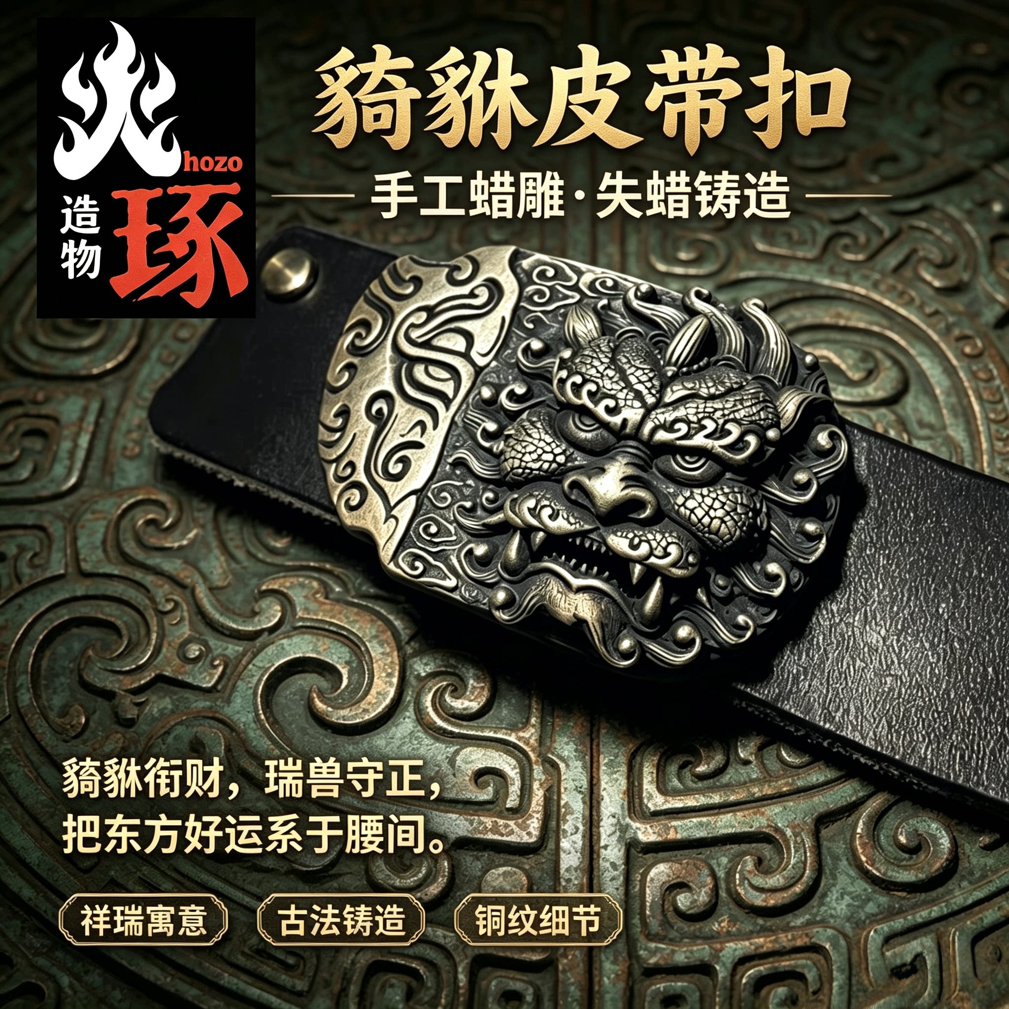 腰带仙界纯铜男士腰带
