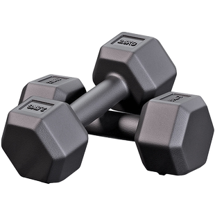 万里通哑铃男士健身器材家用一对包胶六角亚铃重量哑铃女套装学生