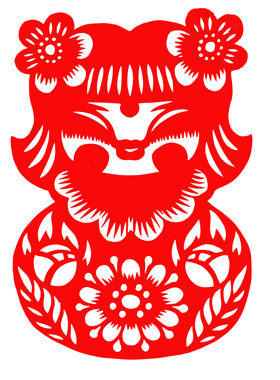 人物剪纸纯手工窗花贴纸画玻璃贴