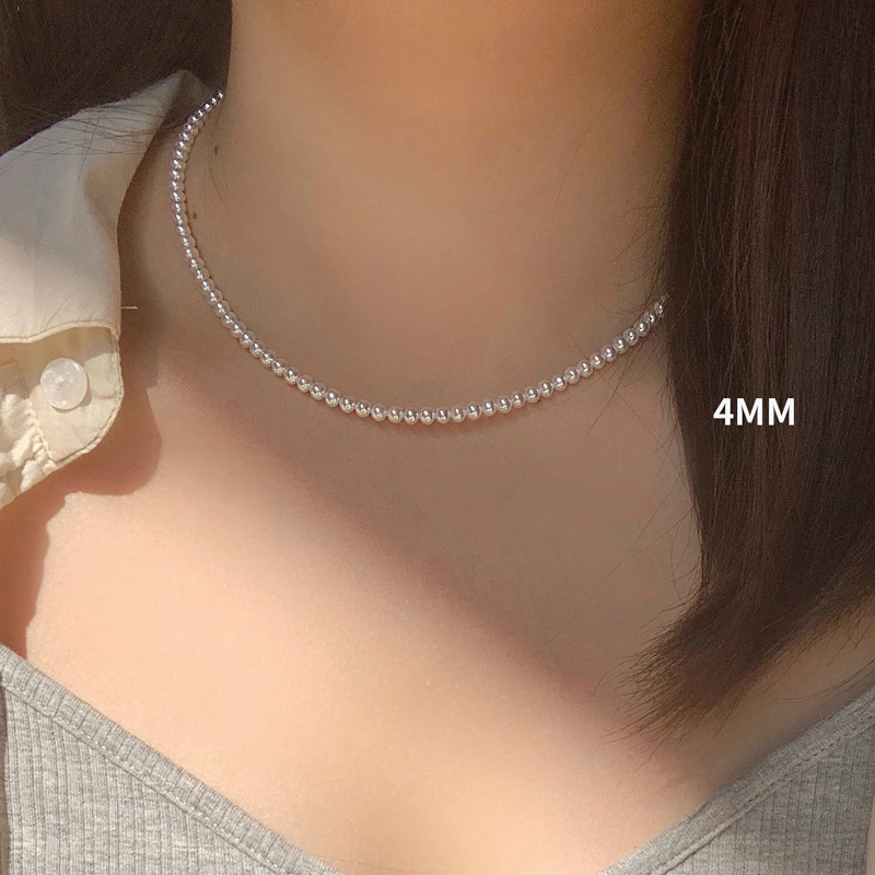 4mm珍珠项链女小米珠项链