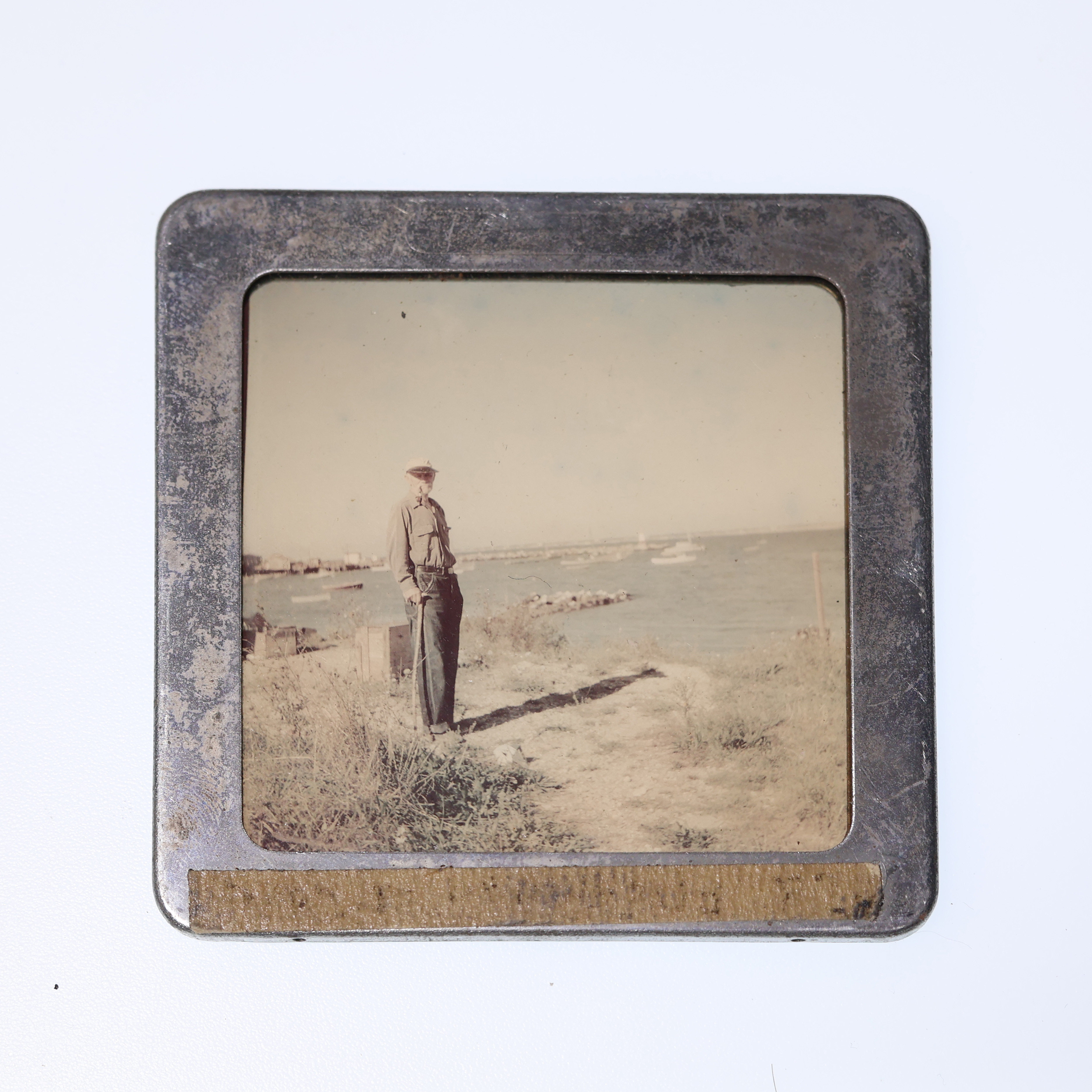 1940s 稀少 120胶卷 中画幅玻璃幻灯片 7X7 STONINGTON 海港