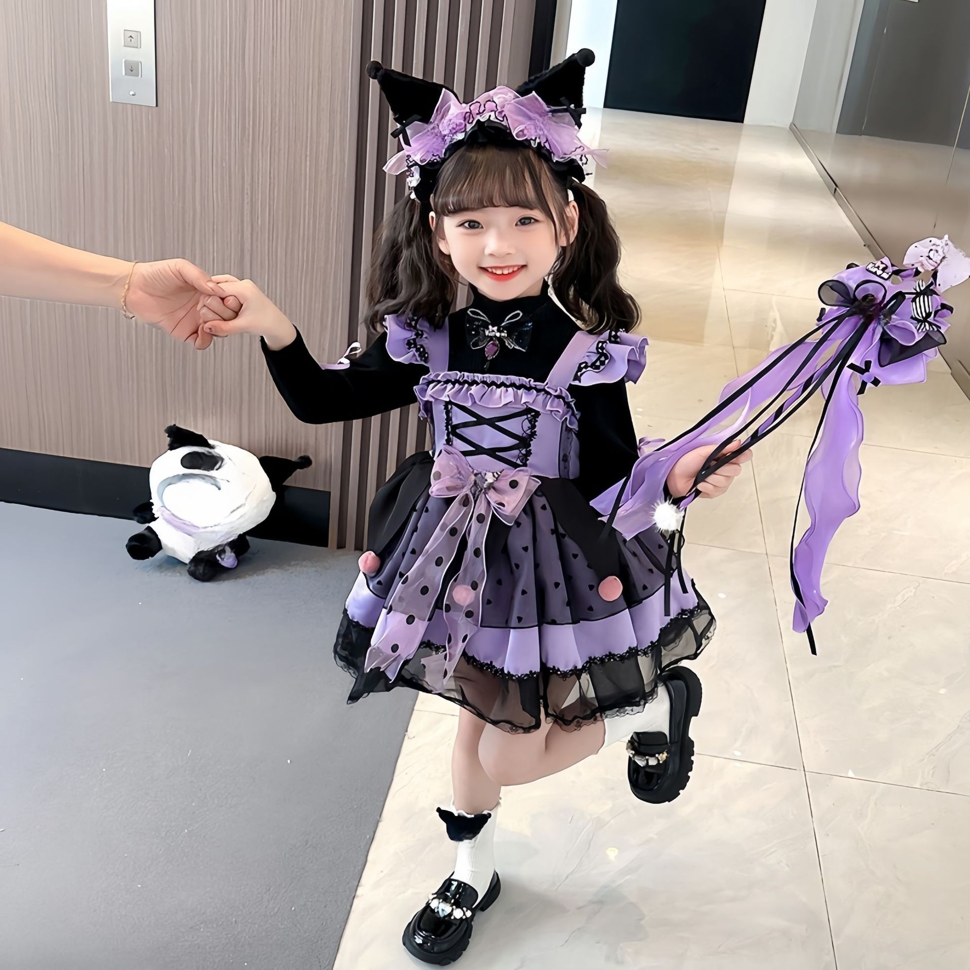 秋女童库洛米连衣裙洛丽塔两件套