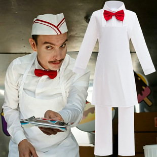 万圣节服装儿童cosplayCreamMan冰淇淋人售货员装扮工作服两件套