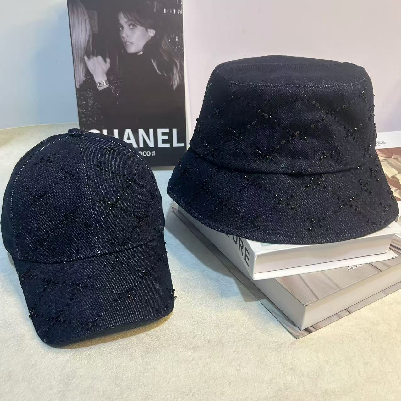 棒球帽逛街时尚女春季亮钻渔夫帽