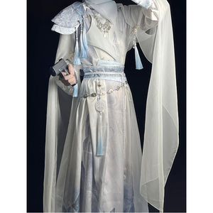 改良圆领袍汉元素古风少年感武侠风汉服cos服武侠套装男女同款