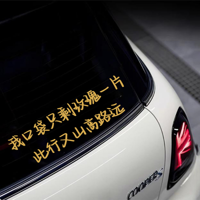 我口袋只剩一片玫瑰此行汽车贴纸