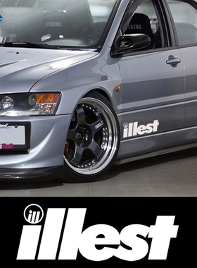 illest车贴英文随意贴车尾标改装划痕遮挡潮流个性汽车贴纸包邮